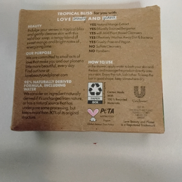 THREE Unilever Beloved Vegan Body Bar - Picture 3 of 3